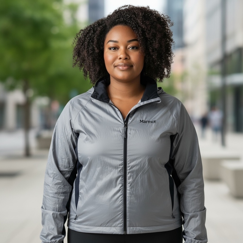 Marmot Windproof Water Resistant Packable Silver … - image 2